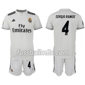 Fußballtrikots Real Madrid SERGIO RAMOS 4 Kinder Heim Trikotsatz 2018-2019